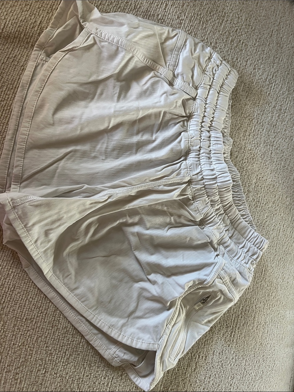 lululemon athletica Women's Light Cream Athletic Shorts
